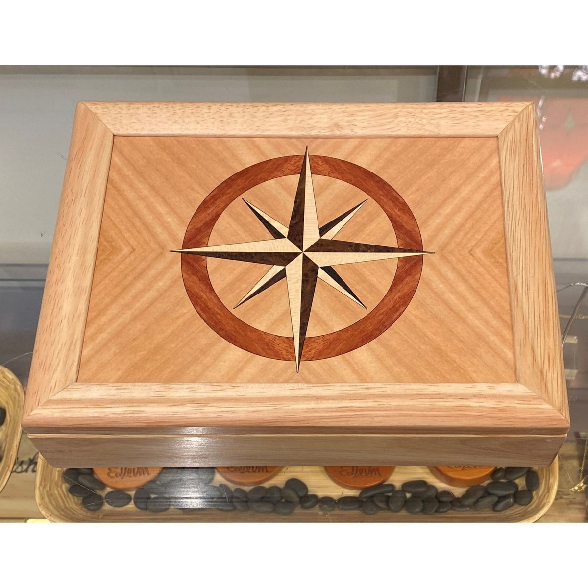 box the compass - box the compass US 激レア Wood Compass Box with Brass Compass | Vintage