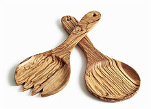 Load image into Gallery viewer, Olivewood 10" Salad Servers
