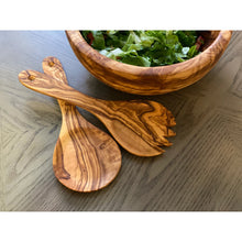 Load image into Gallery viewer, Olivewood 10" Salad Servers