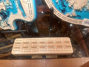 Cribbage Set: Maple Three-Track