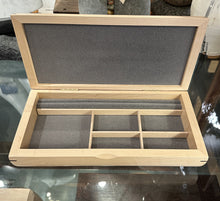 Load image into Gallery viewer, Birdseye Maple &amp; Zebrawood Valet Jewelry Box