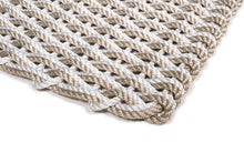 Load image into Gallery viewer, Handwoven Lobster Rope Doormat: Fog Grey/Sand