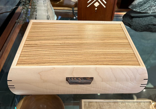 Curly Maple & Zebrawood Jewelry Box