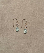 Load image into Gallery viewer, Michelle Pressler Pearl/Aqua Earrings