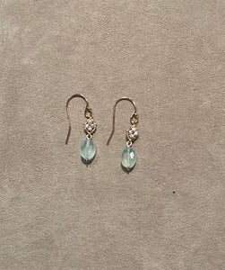 Michelle Pressler Pearl/Aqua Earrings