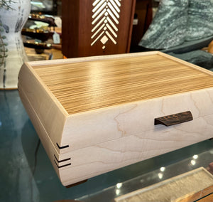 Curly Maple & Zebrawood Jewelry Box