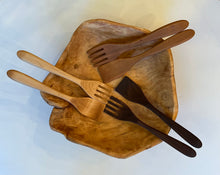 Load image into Gallery viewer, Salad Servers: 12&quot; Cherry, Maple or Walnut
