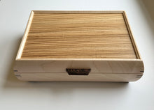 Load image into Gallery viewer, Curly Maple &amp; Zebrawood Jewelry Box