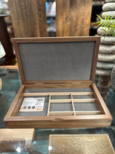 Load image into Gallery viewer, Walnut &amp; Zebrawood Lg. Valet Jewelry Box
