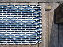 Load image into Gallery viewer, Handwoven Lobster Rope Doormat: Pearl/Glacier Bay/Navy