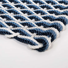 Load image into Gallery viewer, Handwoven Lobster Rope Doormat: Pearl/Glacier Bay/Navy