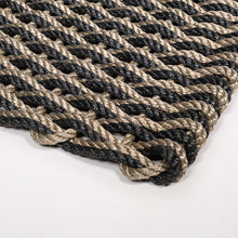 Load image into Gallery viewer, Handwoven Lobster Rope Doormat: Charcoal/Sand