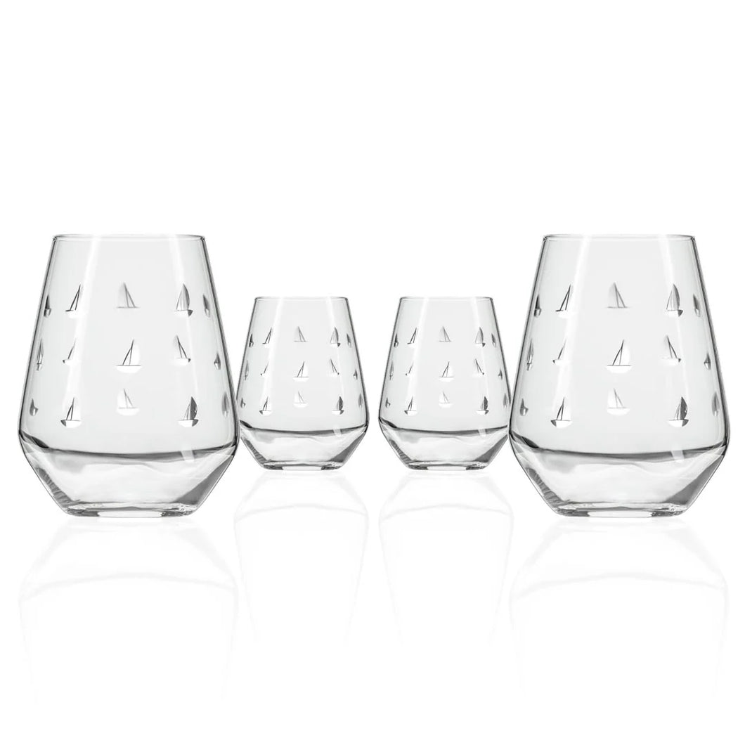 Sailing Stemless - set of 4 (or more!)