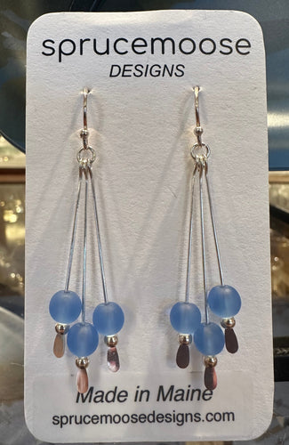 Sprucemoose Blue Bauble Earrings