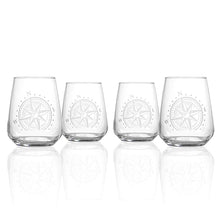 Load image into Gallery viewer, Compass Star Stemless - set of 4 (or more!)