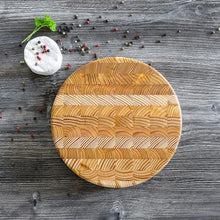 Load image into Gallery viewer, Larch End Grain - Round Cheese Board