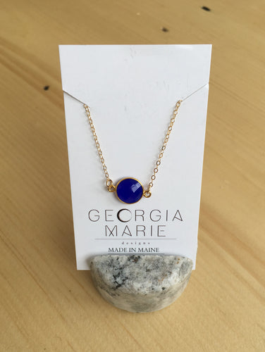 Georgia Marie Kara Choker - Blue Chalcedony