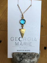 Load image into Gallery viewer, Georgia Marie Point Necklace - Blue Topaz