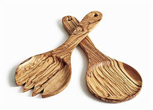Load image into Gallery viewer, Olivewood 10&quot; Salad Servers