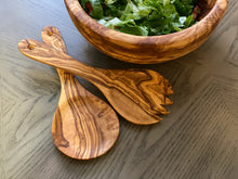 Load image into Gallery viewer, Olivewood 10&quot; Salad Servers