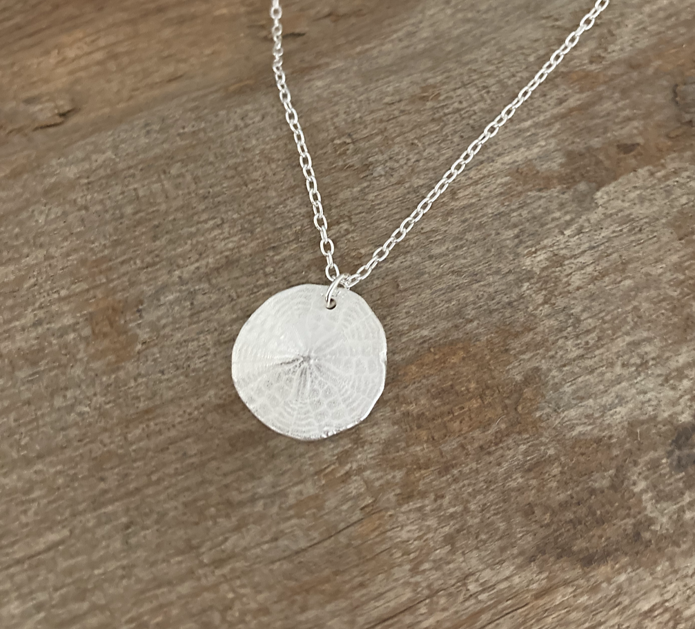 Buy Unique Royal Jewelry A Solid Sterling Silver Sand Dollar Sea Urchin  Pendant and 18