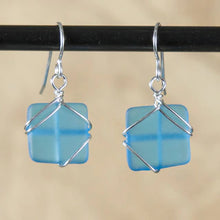 Load image into Gallery viewer, Seaglass Wrapped Earrings