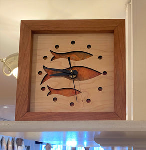 Cherry Fish Clock