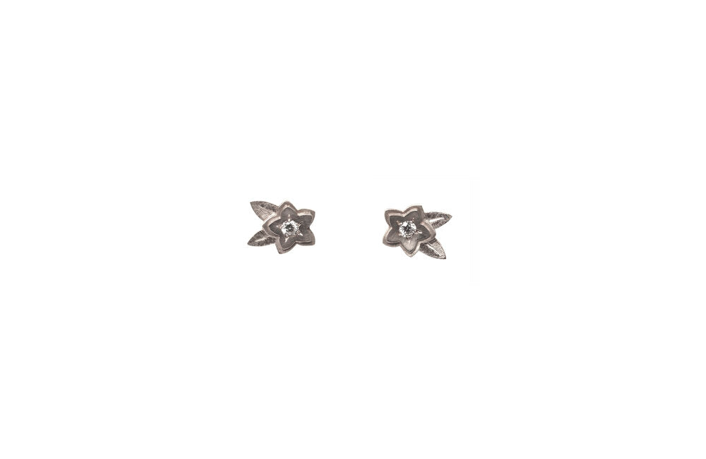 Flux Petite Floral Diamond Earrings