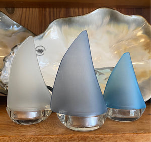 Regatta Sailboat Blue Tealight Set
