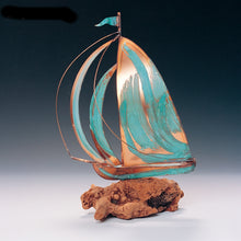 Load image into Gallery viewer, Copper Sailboat (two sizes)