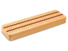 Load image into Gallery viewer, Cribbage Set: Maple Three-Track